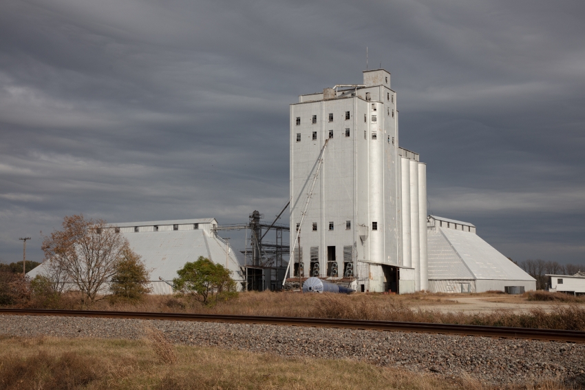 abandoned grain elevator complex near the tiny town of Cash