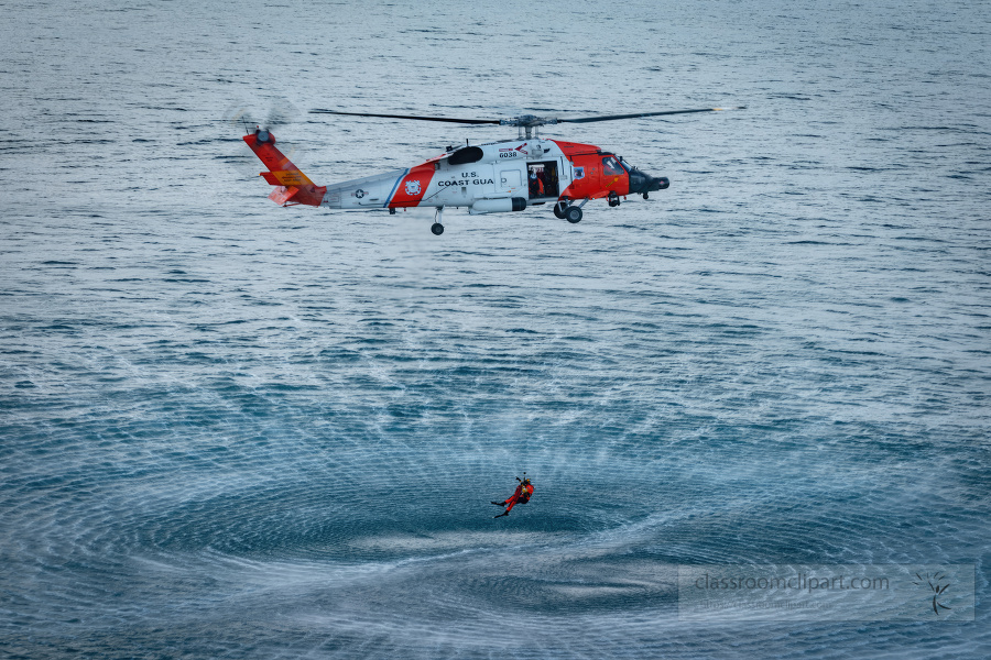 Air Station Kodiak MH60T Jayhawk rescue manuever