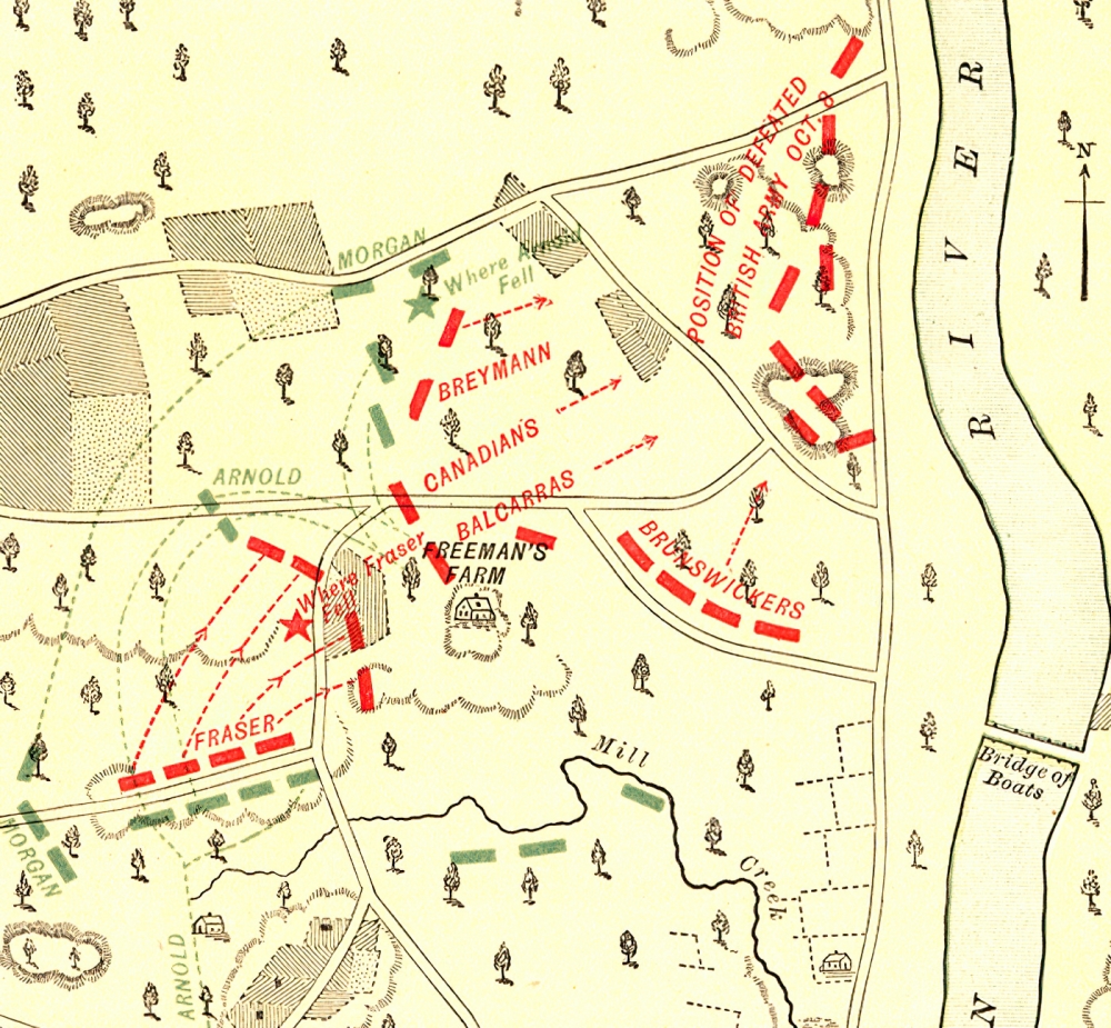 american revolution battle map