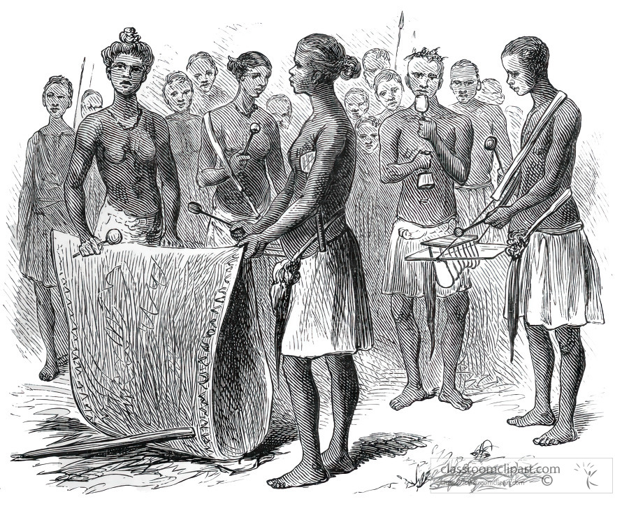 an african band of music historical illustration africa