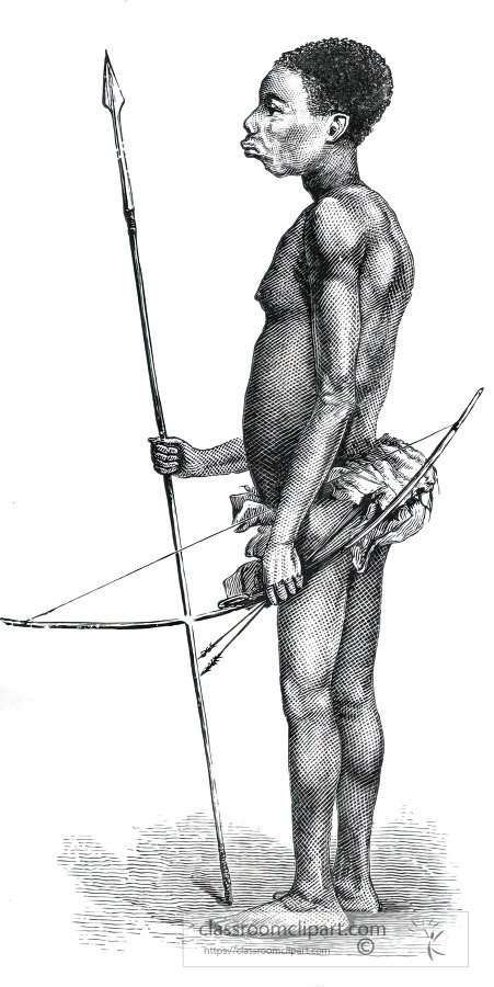 an akka warrior historical illustration africa