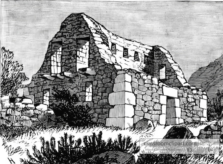 ancient dwelling house historical illustration