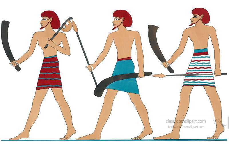 ancient egyptian hunters carries tools