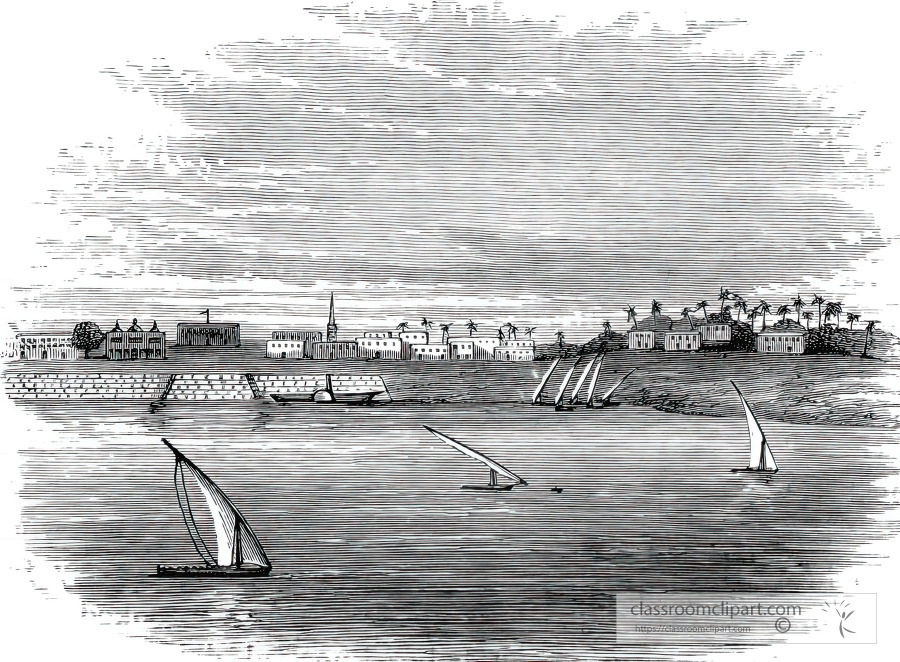 arrival at khartoum historical illustration africa