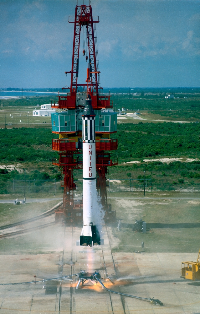 astronaut Alan Shepard lifted off in the Freedom 7 spacecraft