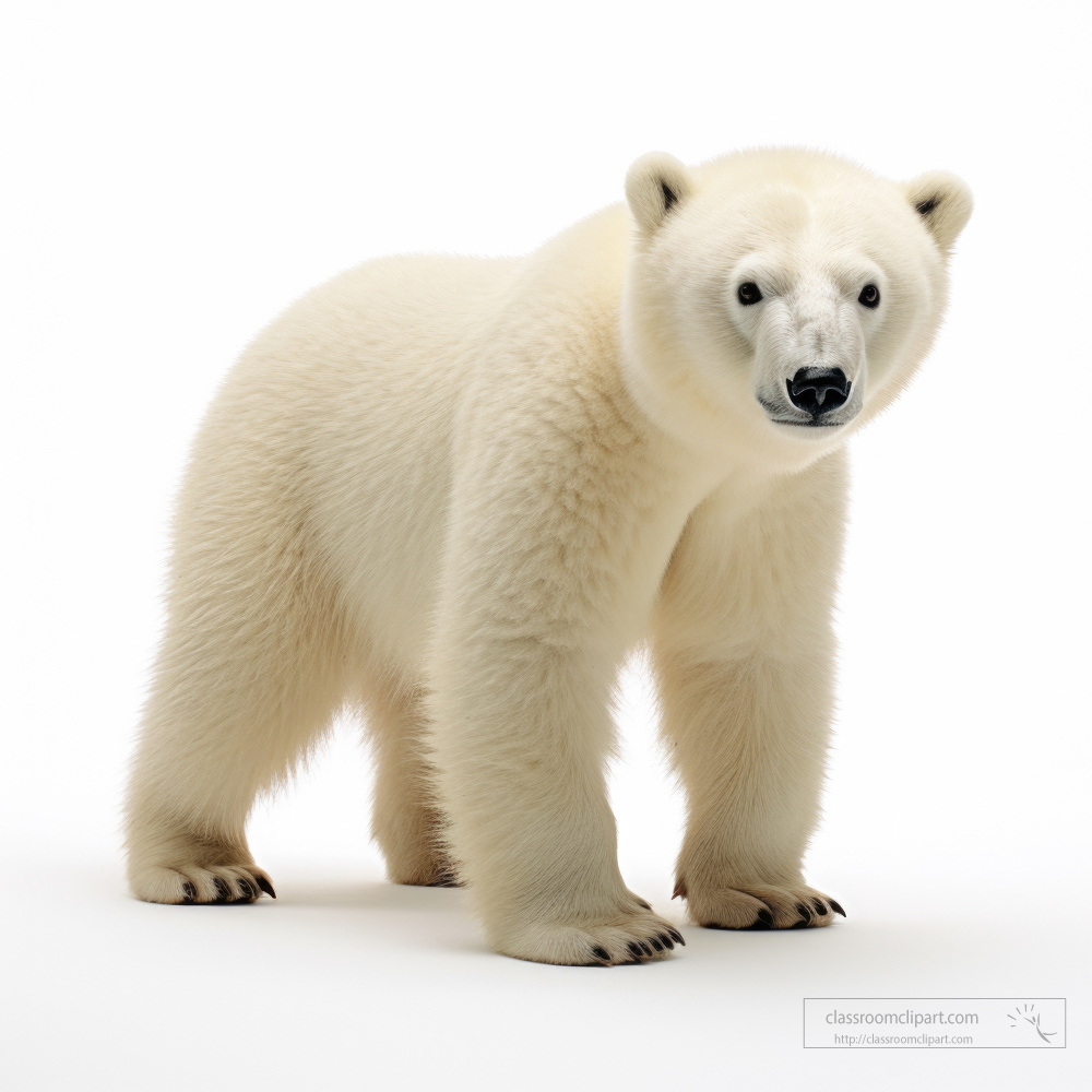 baby polar bear isolated on white background
