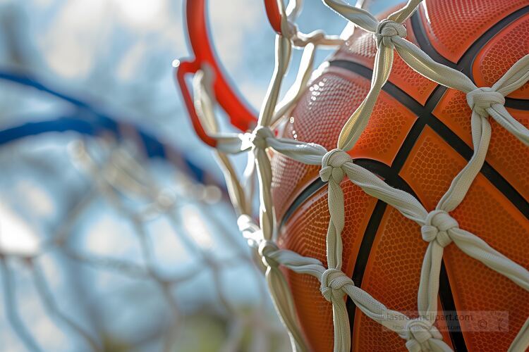 basketball going through the net