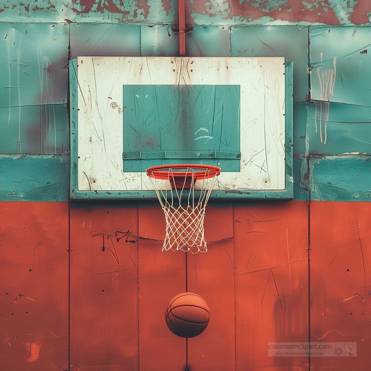 basketball hoop with a ball
