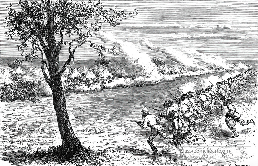 battle with the slave historical illustration africa