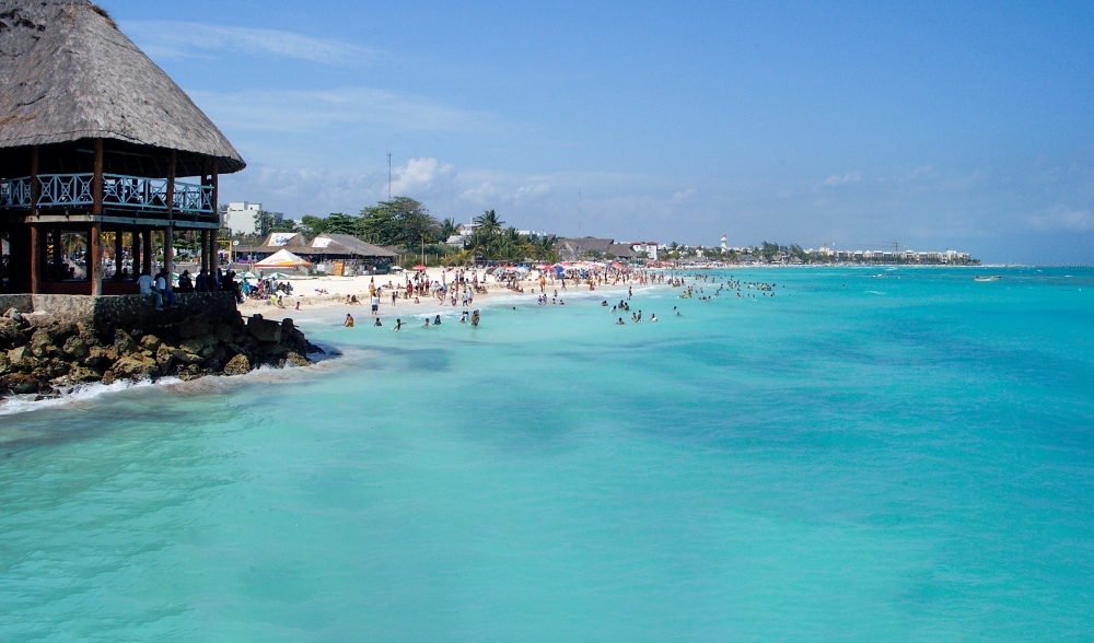 beach along Playa del Carmen mexico