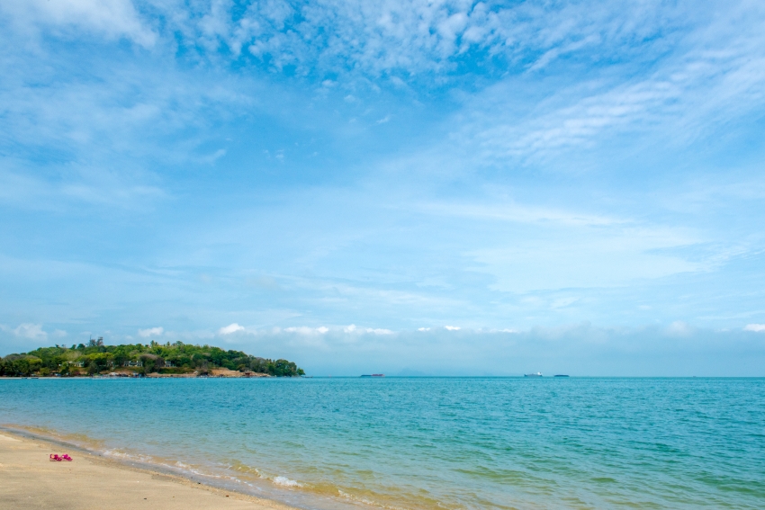 Beautiful Beach with blue sky Langkawi Malaysia