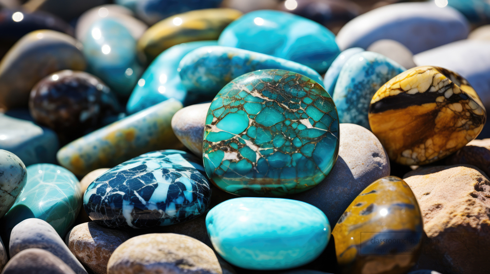 beautiful collection of polished and unpolished turquoise