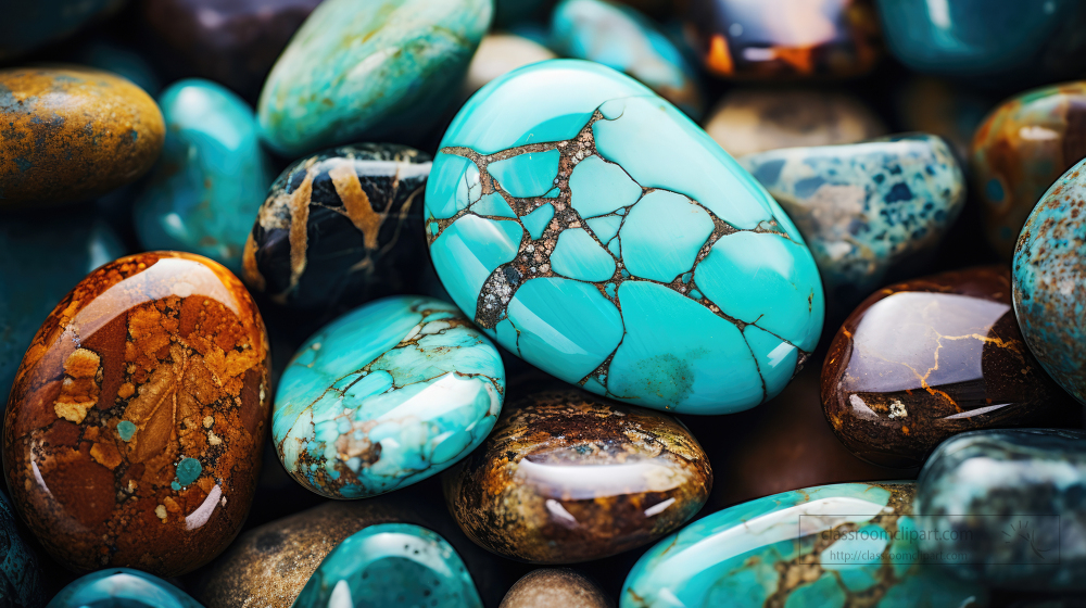 beautiful polished and unpolished turquoise stones