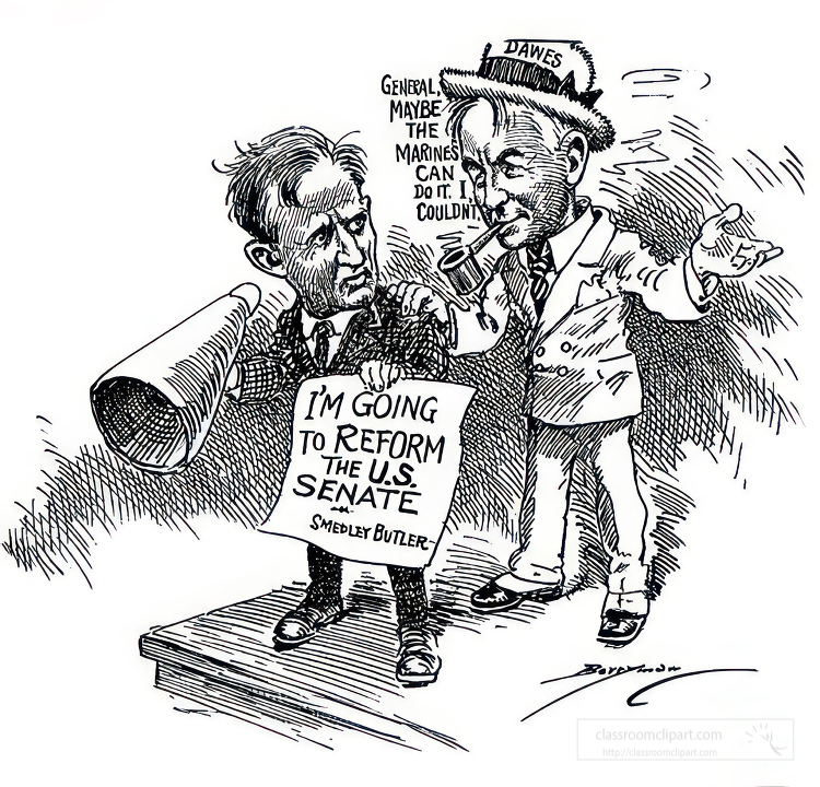 black and white american political cartoon a0551