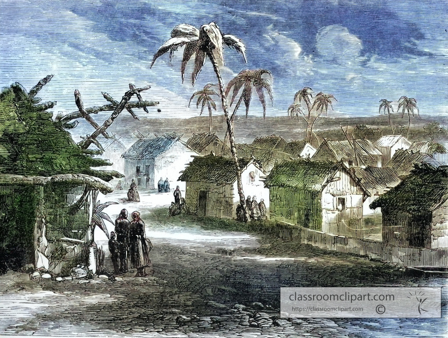 black town calcuttnative quarter streets historical illustration