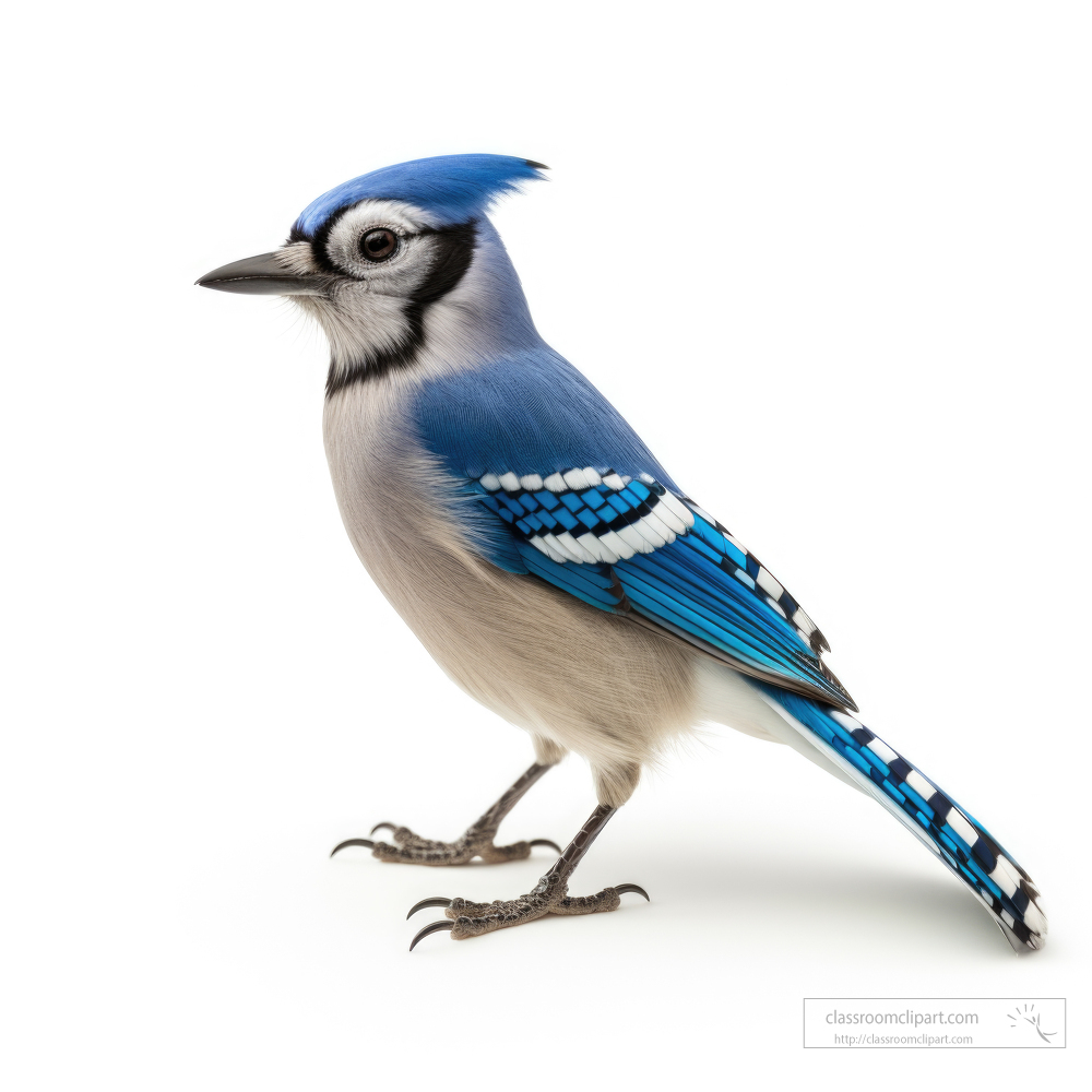Bird Photos-blue jay isolated on white background