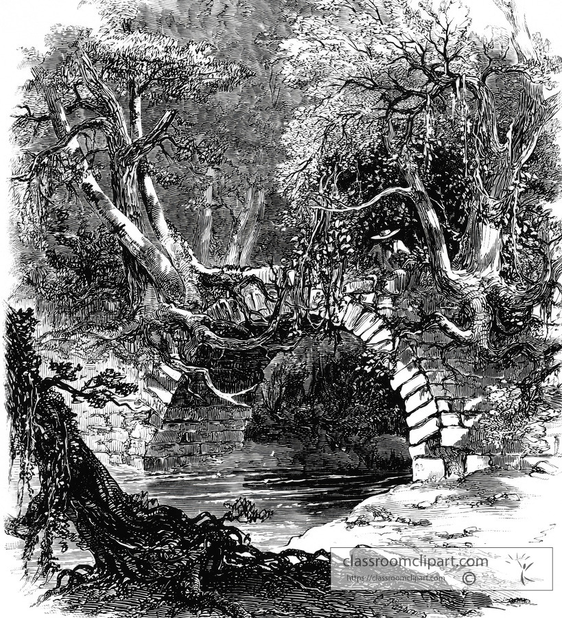 bridge at old panama historical illustration