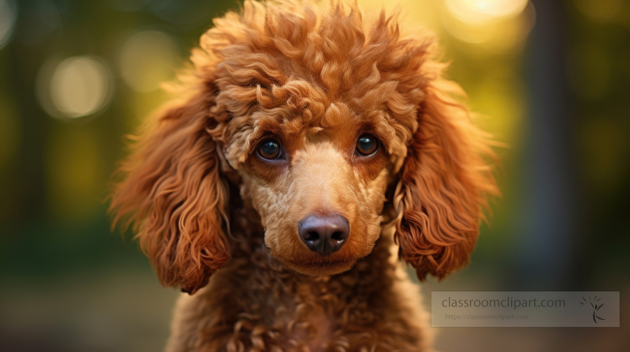 Brown Poodle closeup