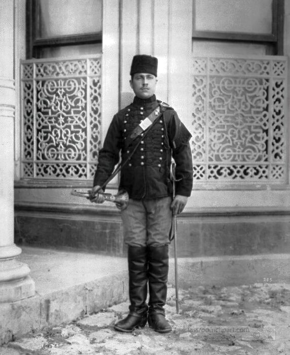 bugler wearing his uniform in Constantinople