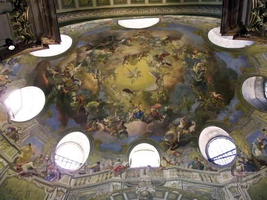 ceiling in the Prunksaal Grand Hall