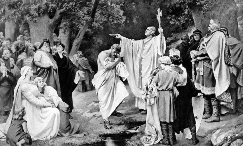Charlemagne at Witikinds baptism