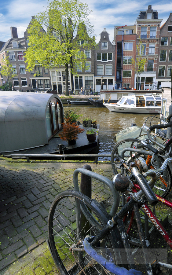 charming Dutch houses on a canal