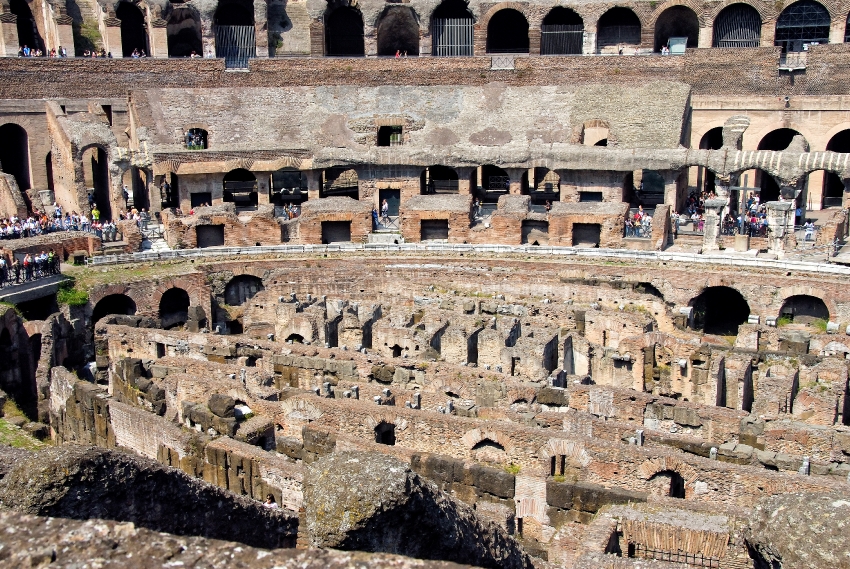 Close up Details of the Roman Coliseum