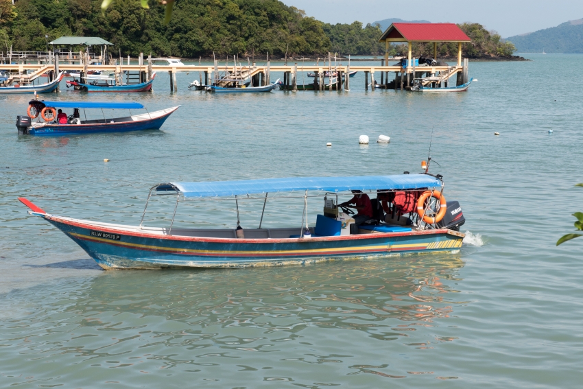 Colorful boats in langkawi malaysia