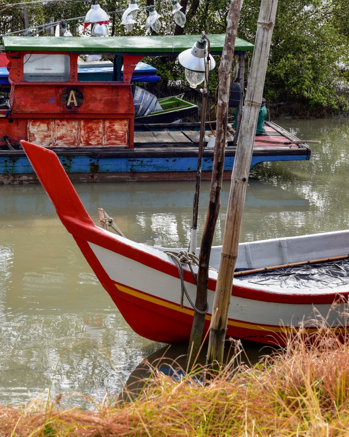 colorful fishing boats langkawi malaysia photo