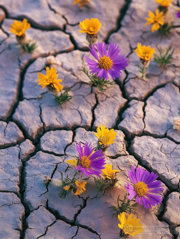 Cracked Earth Under Sunlight