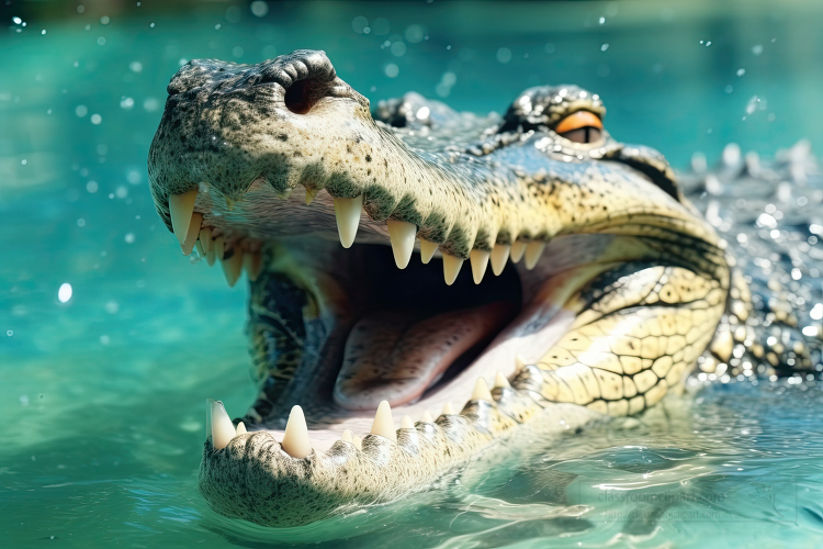 crocodile in an enclosure at a park