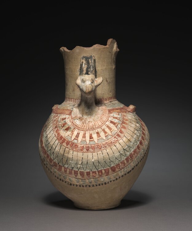 Decorated Amphora with Ibex Head Egypt