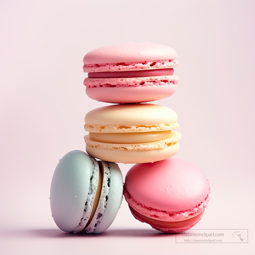 Food and Beverage Pictures-delicate arrangement of macarons