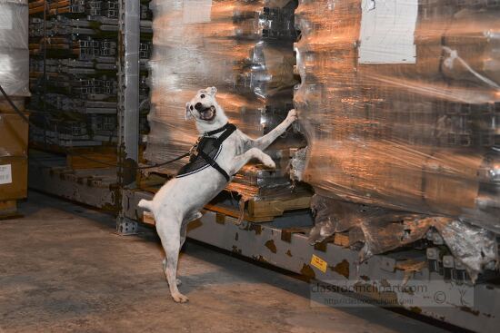 dog sniff out snakes in cargo