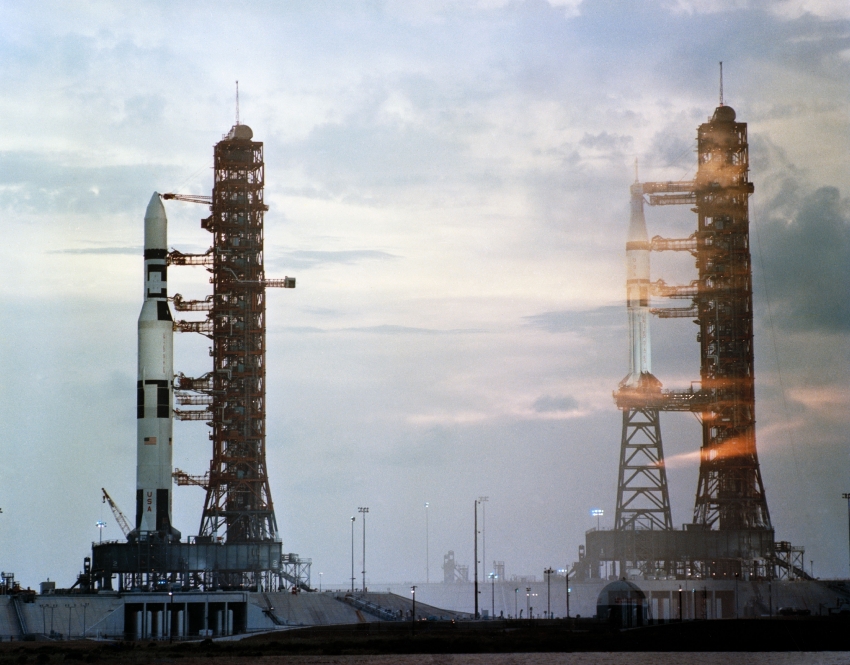 double exposure of skylab 1 and skylab 2