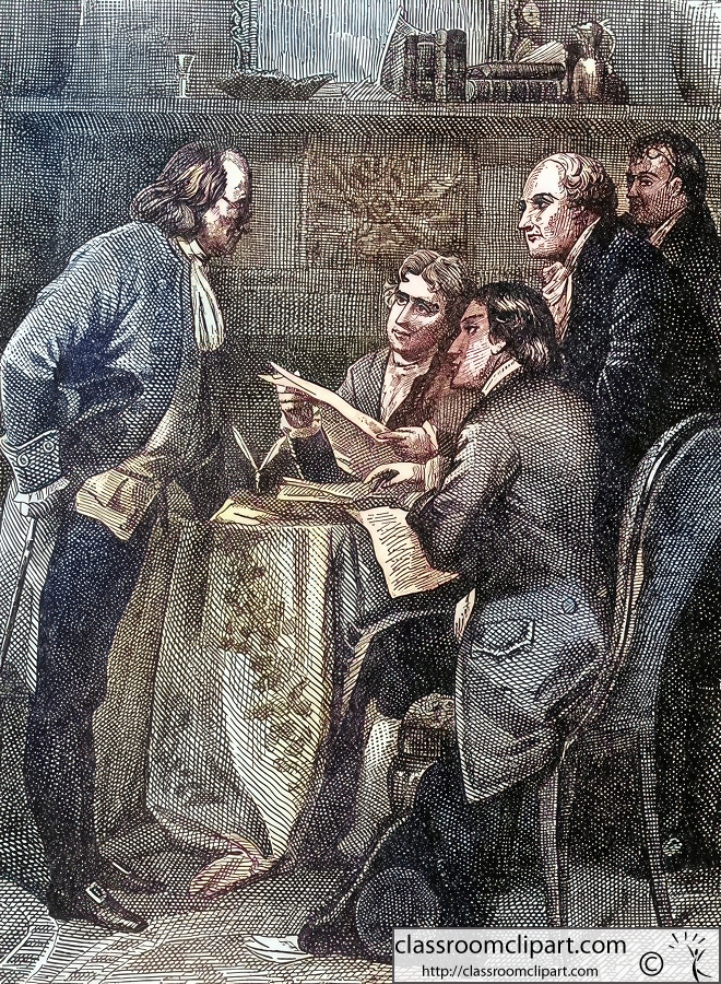 drafting the declaration of independence book illustration