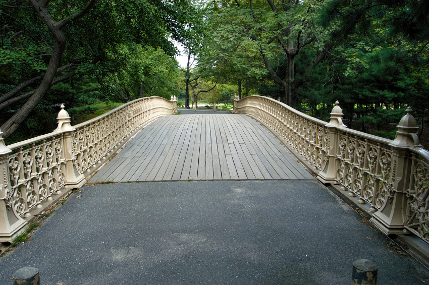 elegant bridge made of cast iron gracefully spans the bridle pat