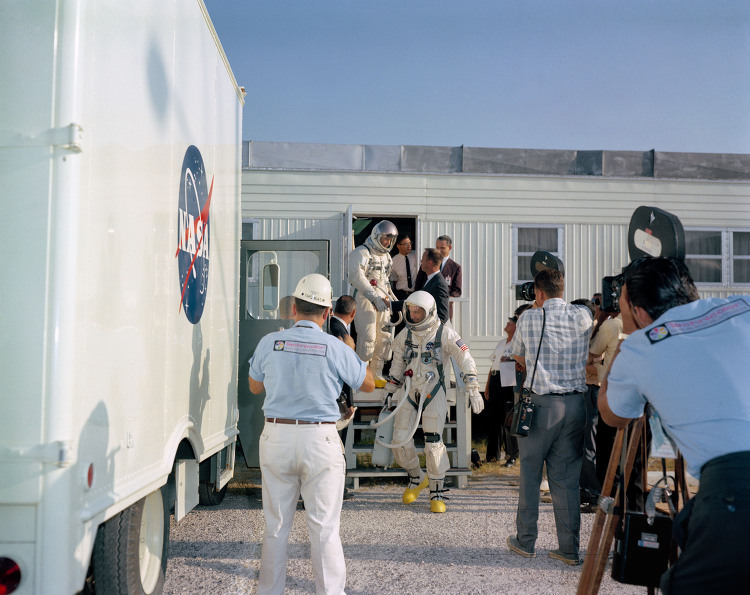 exit the suiting trailer located at Launch Complex 16 for mock s