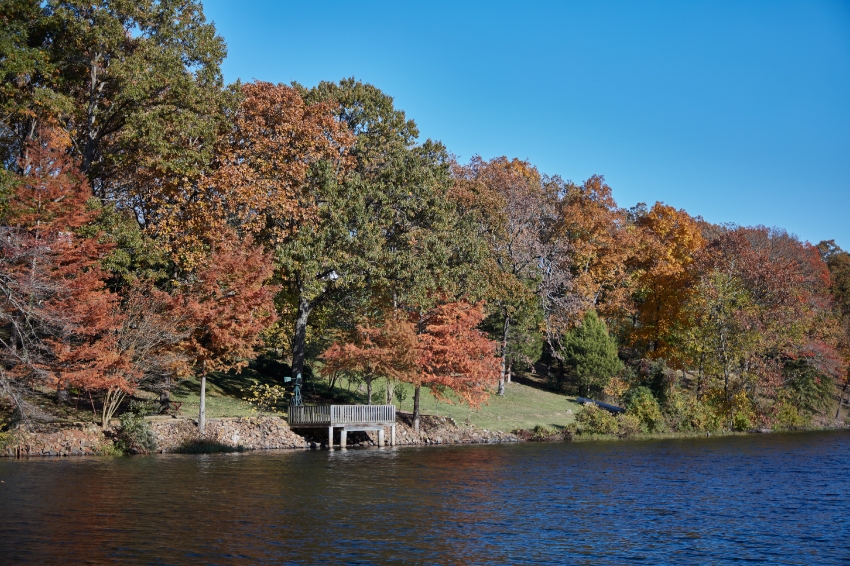 Fall Scene along Lakewood north little rock arkansas