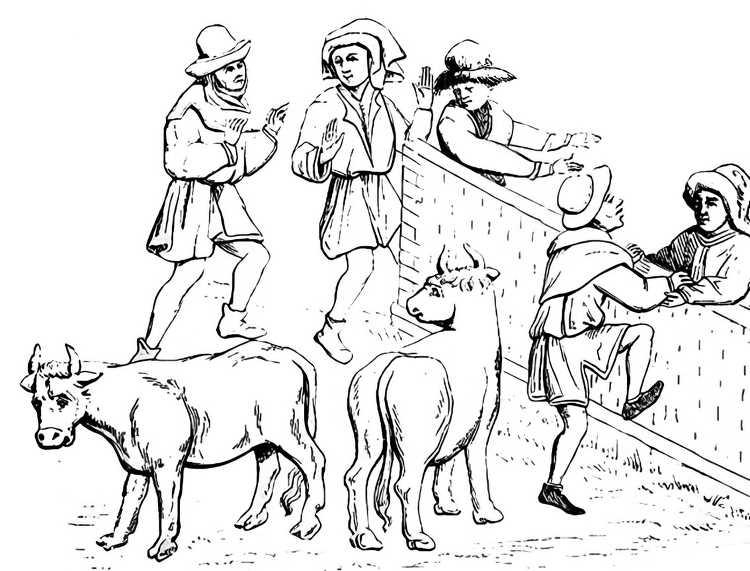 Flemish Peasants at the Cattle Marke
