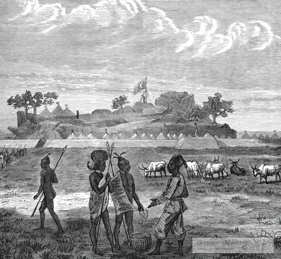 fort in africa historical illustration africa