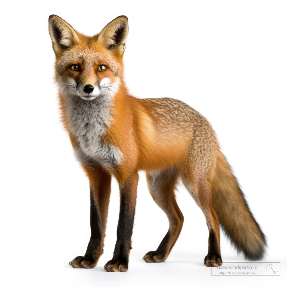 Fox isolated on white background