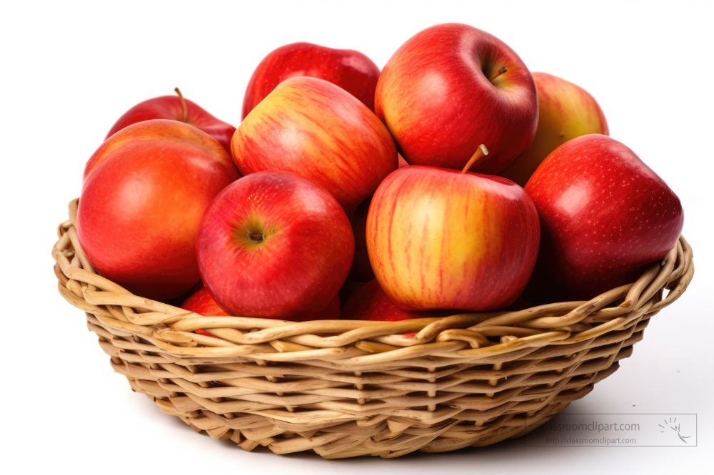 fresh vitamin packed red apples in a basket
