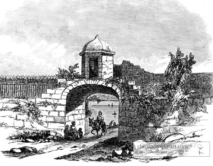 gate of the monks historical illustration