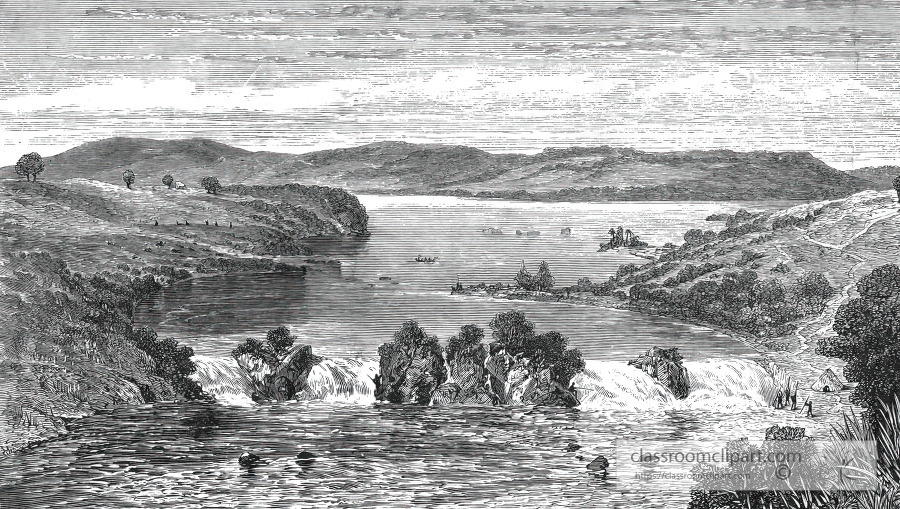 he nile flowing out of the victoria historical illustration afri