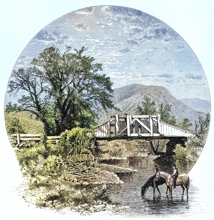 Historical Illustration An Old Bridge