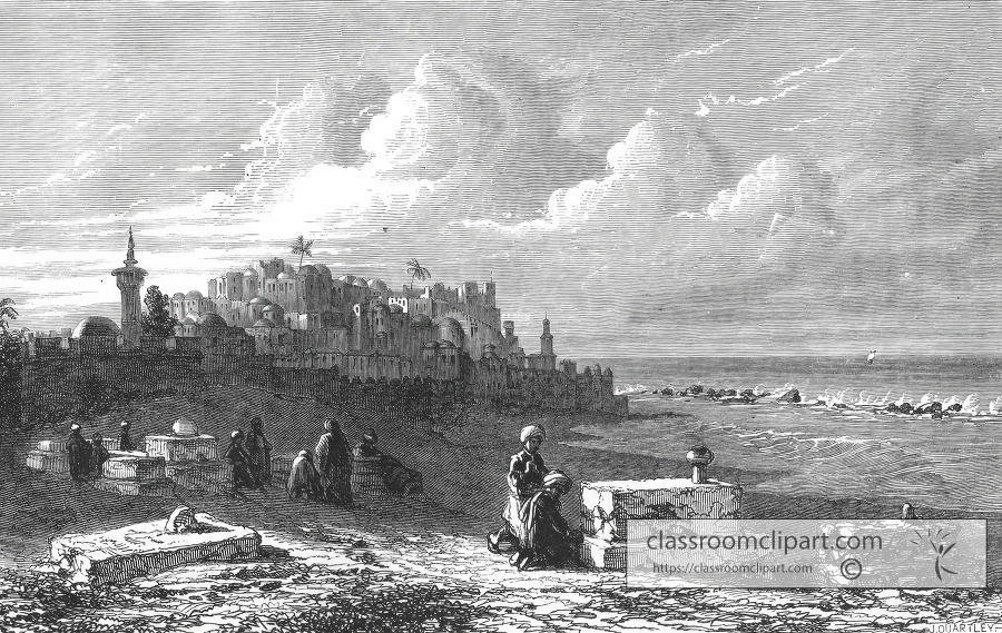 Historical Illustration of Jaffa Palestine