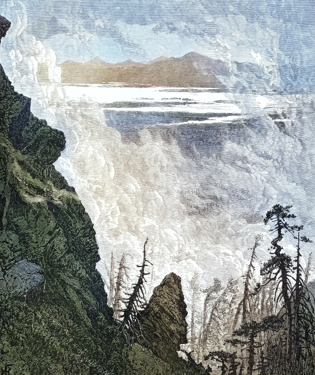 Historical Illustration of Mount Mansfield Vermont