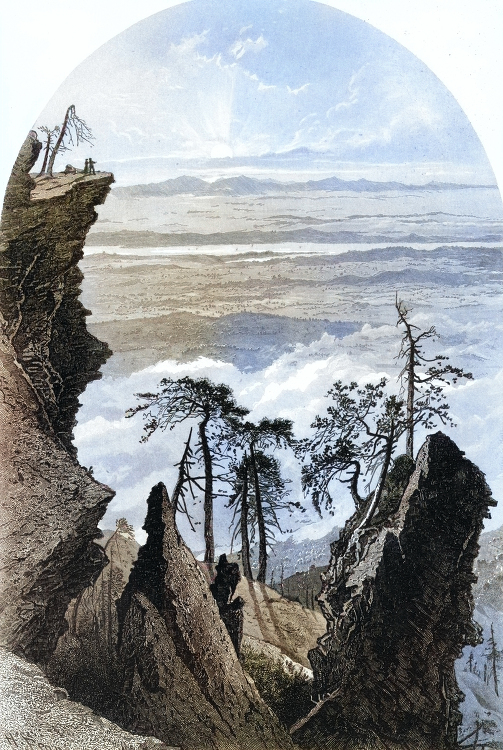 Historical Illustration of the Catskill Mountains New York