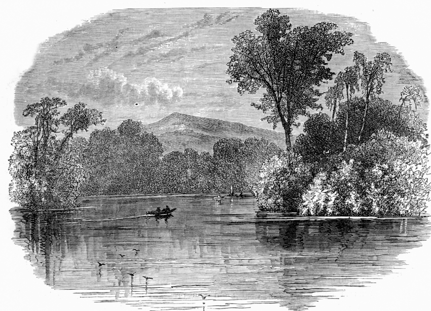 Illustration of a view on the San Juan River Nicaragua